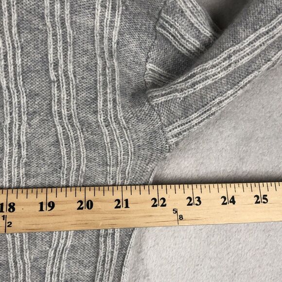 VINCE Wool Cashmere Sweater Sz M Gray Long Sleeve Split Waist - Picture 8 of 12